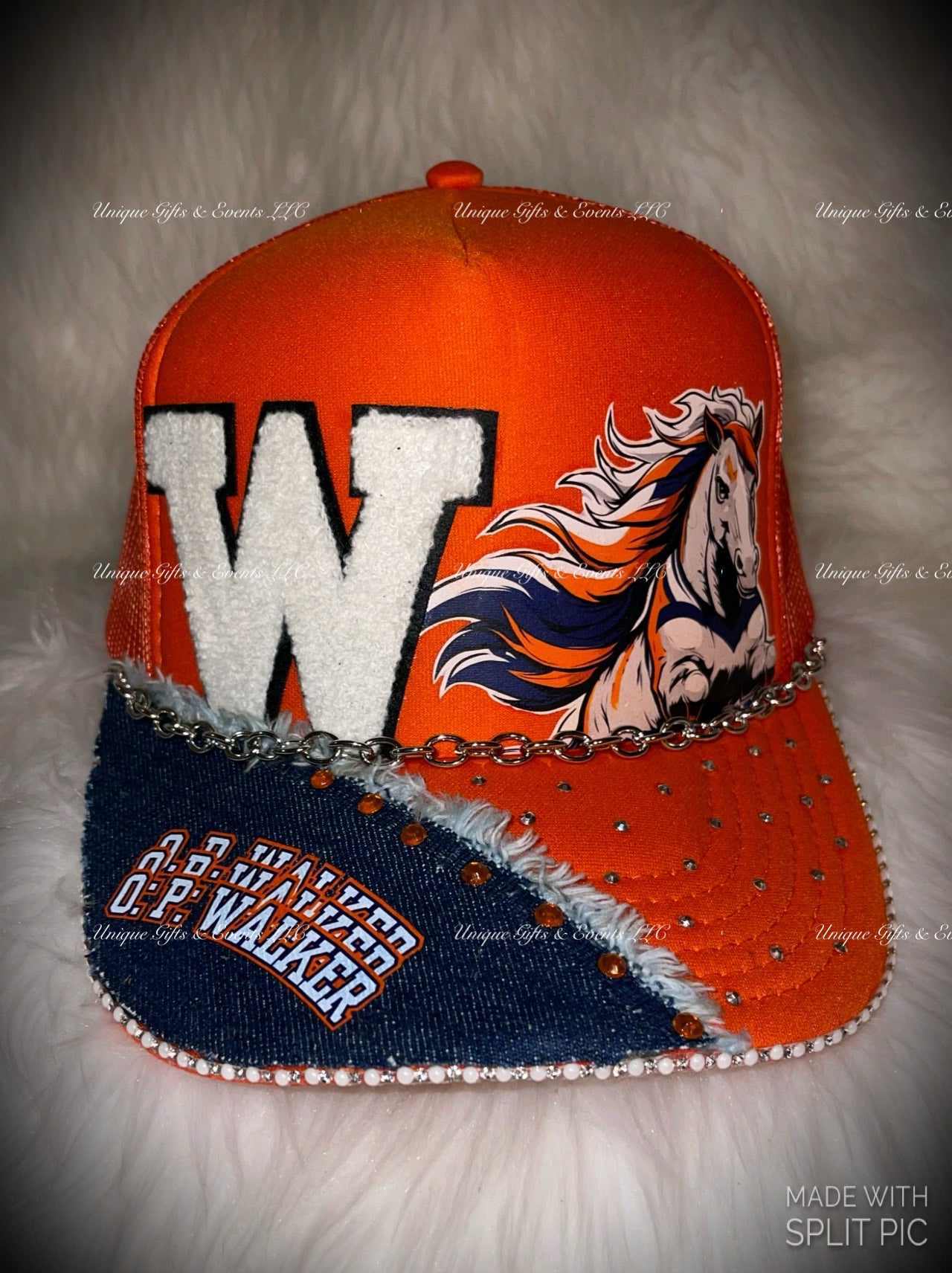 ORANGE & DENIM JUNK TRUCKER HAT