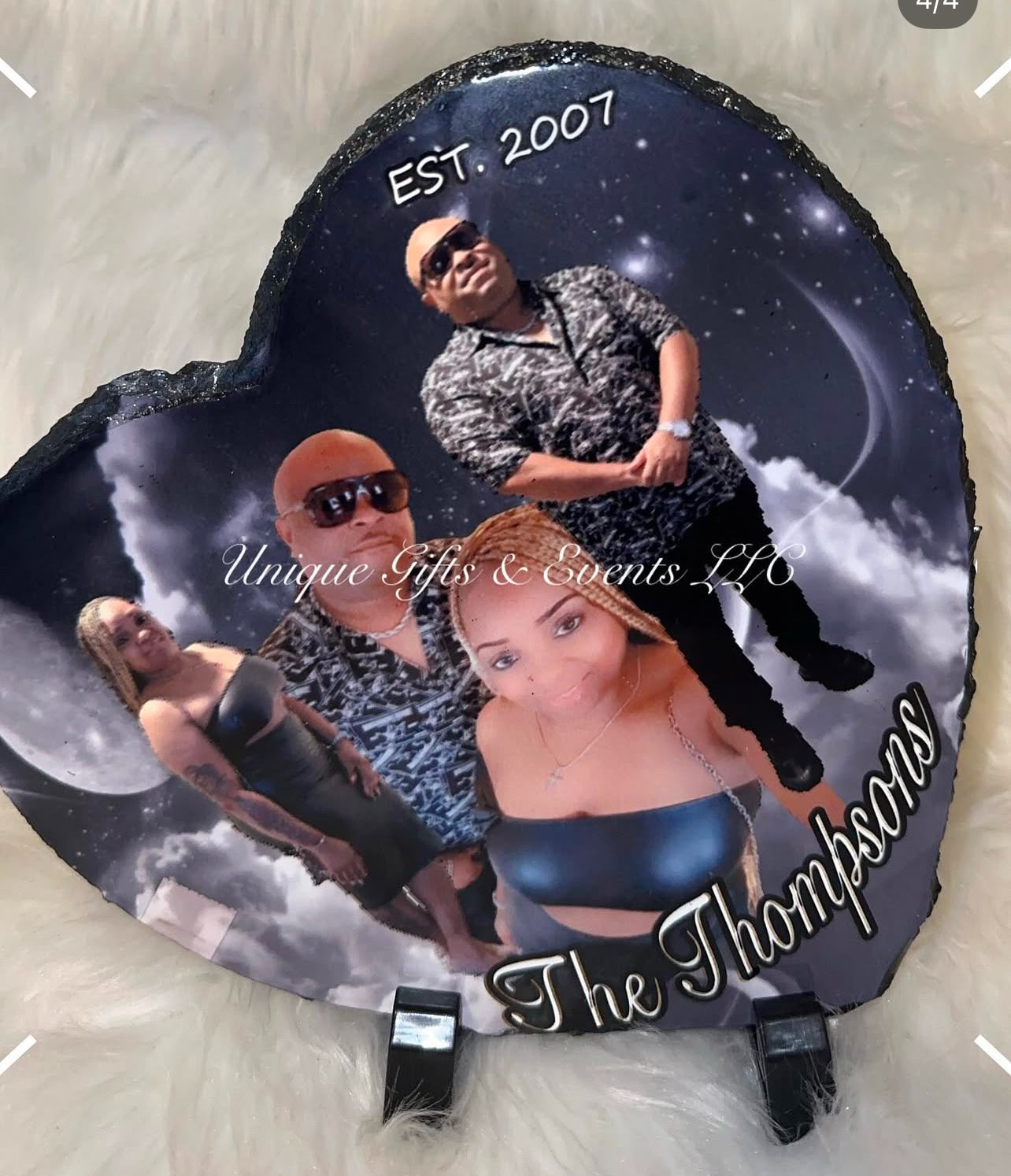 Custom Heart shape slate pic