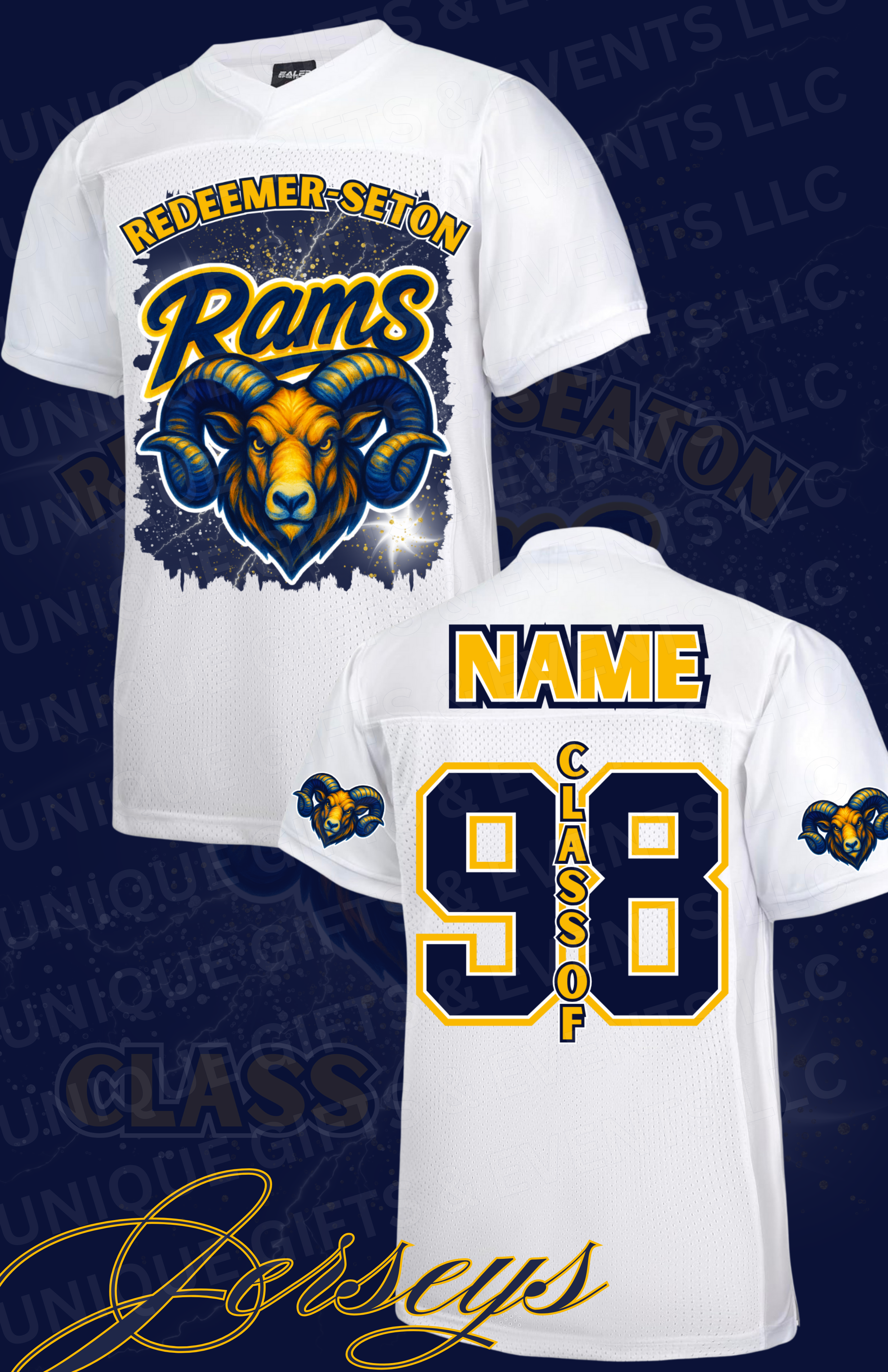 🏈 REDEEMER-SETON CLASS OF 1998 FOOTBALL JERSEY (Copy) – UNIQUE