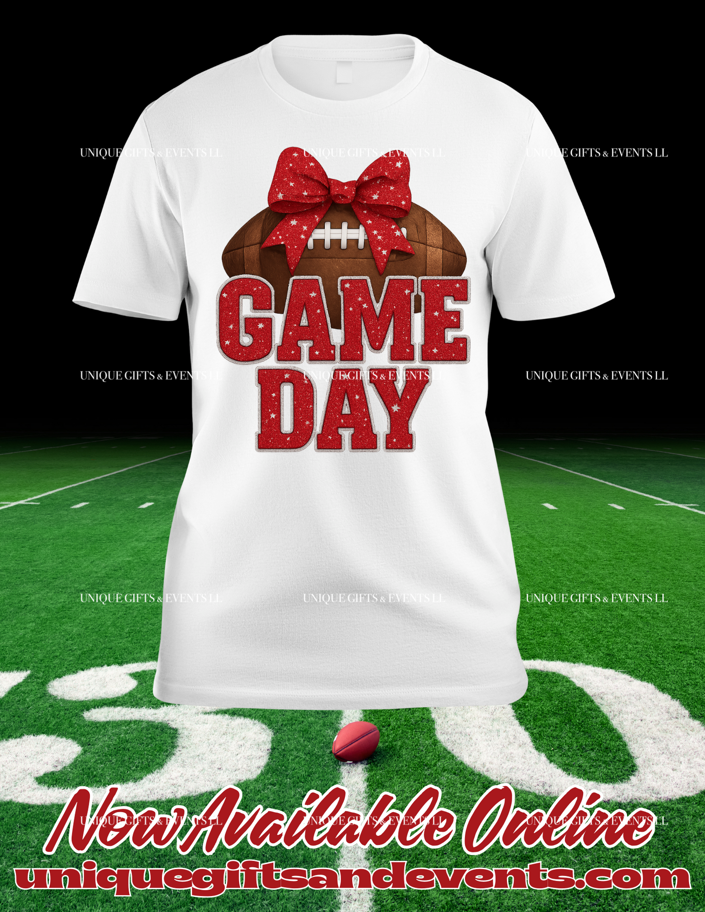 PRETTY BOW FOOTBALL TSHIRT