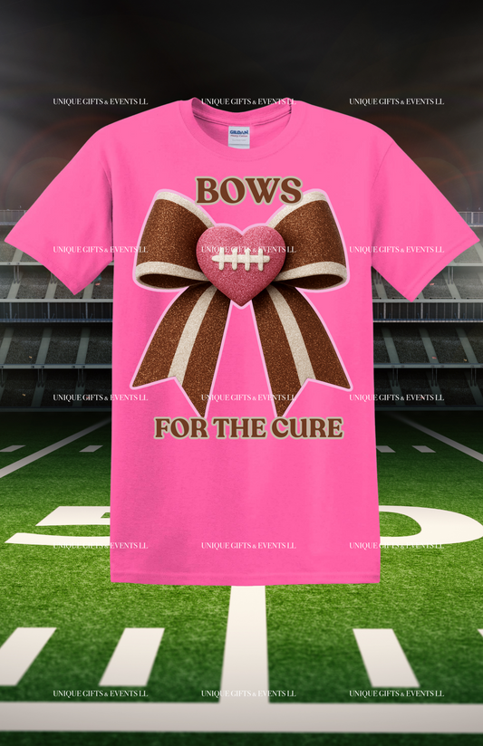 BOWS FOR THE CURE BREAST CANCER TSHIRTS
