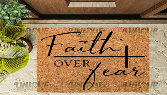 ‘Faith over Fear ’ Doormat